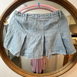 We The Free Madison Ave Light Blue Denim Mini Skirt 1 Call Out